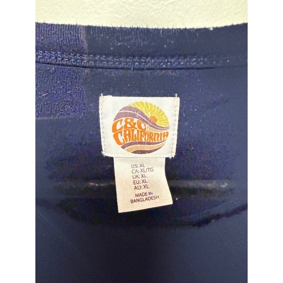 C&C California Sweatshirt Mens XL Navy Blue Excellent Crewneck Pullover 8761 - Picture 2 of 7